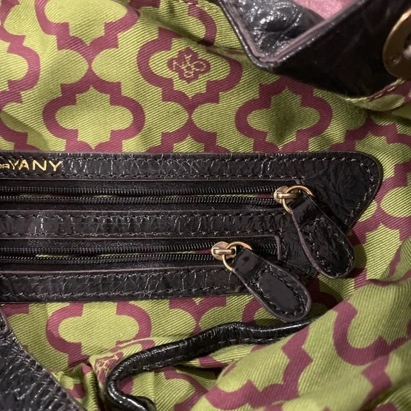 orYANY Lucy crocodile Black patent leather embossed hobo bag. - Picture 11 of 16